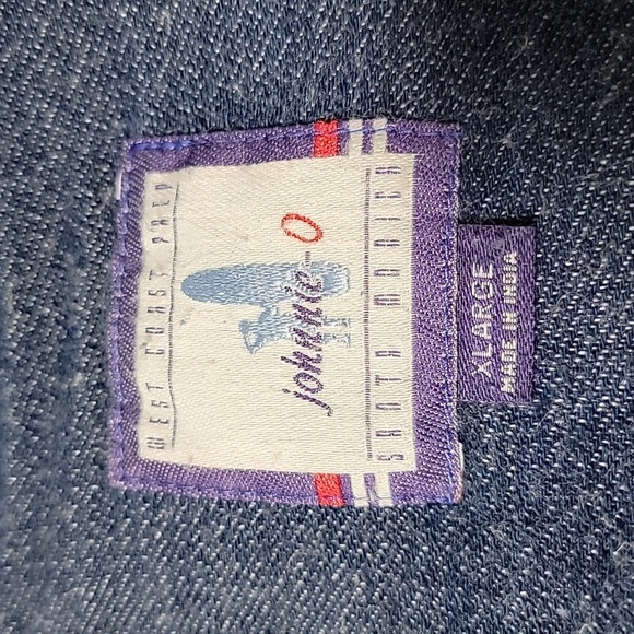 Johnnie-O Teton Shacket Shirt Stripe Button Down Collared Long Sleeve Pockets XL - Picture 9 of 15